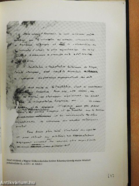 József Attila kéziratai és levelezése