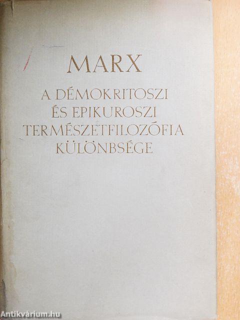 A démokritoszi és epikuroszi természetfilozófia különbsége