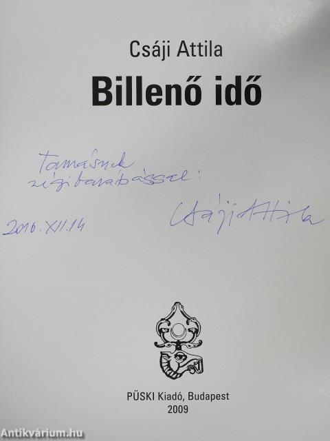 Billenő idő (dedikált példány)