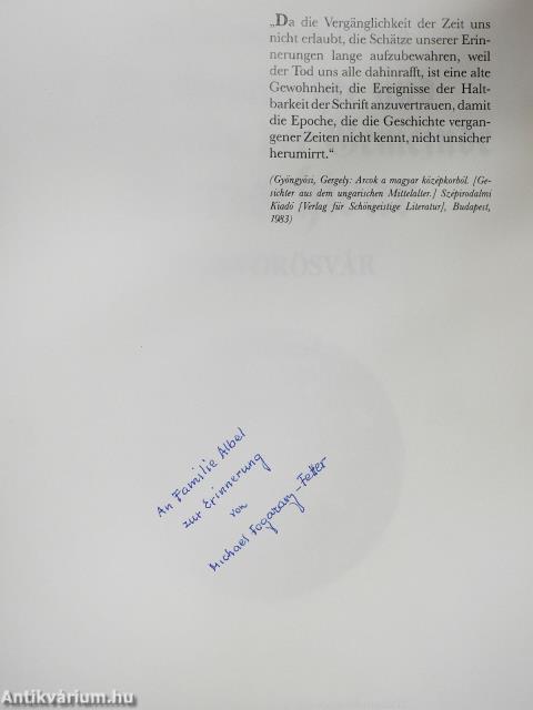 Die Geschichte und Volkskunde der Gemeinde Werischwar (dedikált példány)