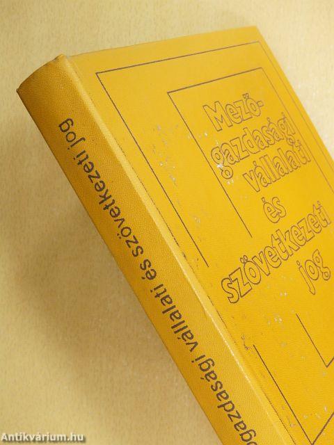 Mezőgazdasági vállalati és szövetkezeti jog