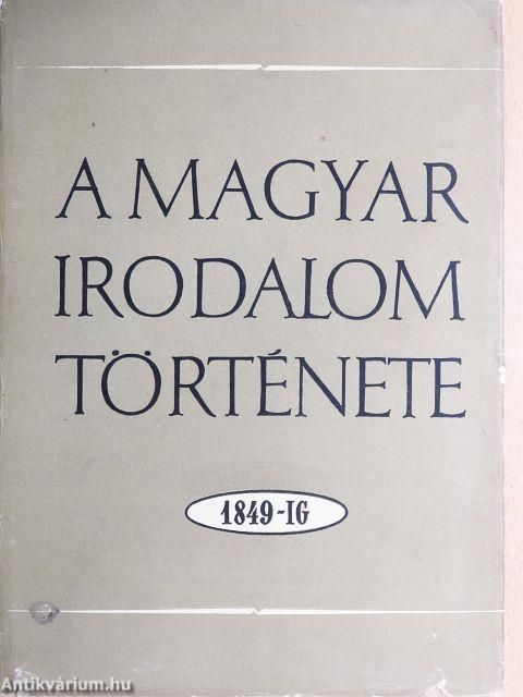 A magyar irodalom története 1849-ig