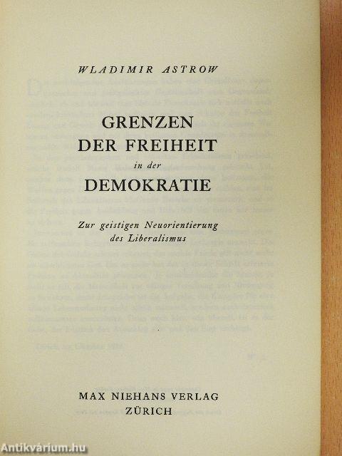 Grenzen der Freiheit in der Demokratie