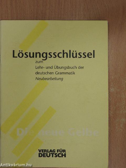 Lehr- und Übungsbuch der deutschen Grammatik/Lösungsschlüssel