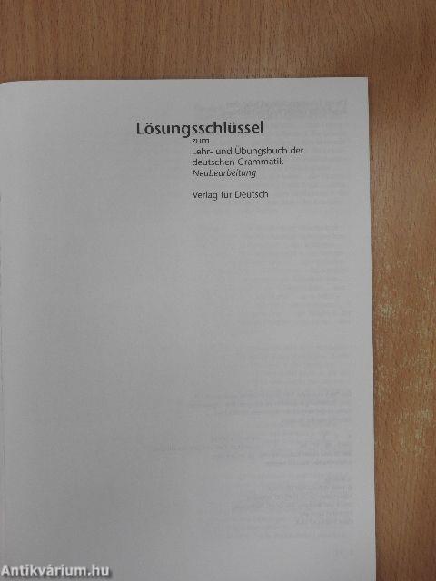 Lehr- und Übungsbuch der deutschen Grammatik/Lösungsschlüssel