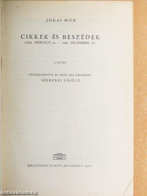 Cikkek és beszédek II.