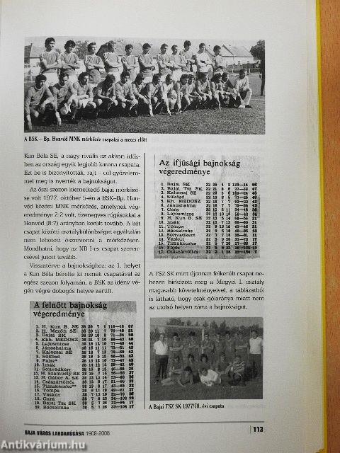 Baja város labdarúgása 1908-2008