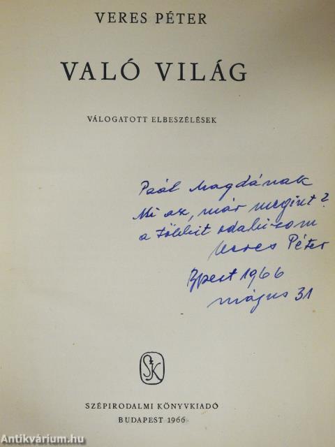 Való világ (dedikált példány)
