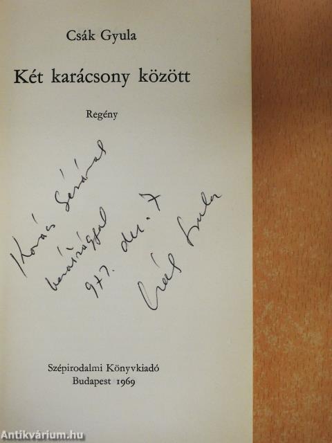 Két karácsony között (dedikált példány)