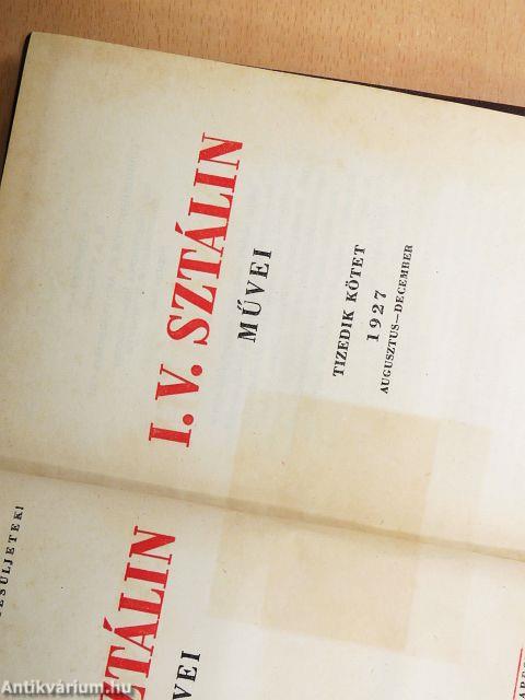 I. V. Sztálin művei 10.
