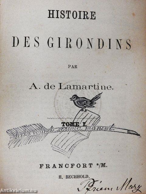 Histoire des Girondins I-IV.