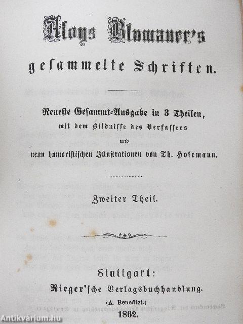 Aloys Blumauer's gesammelte Schriften I-III (gótbetűs)