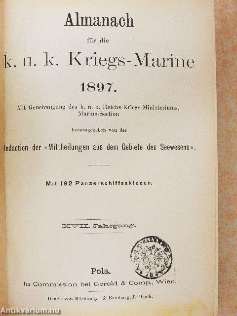 Almanach für die k. u. k. Kriegs-Marine 1897.