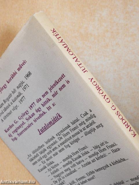 Jutalomjáték (dedikált példány)