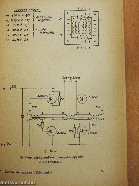 Soros-párhuzamos, főnök-titkári berendezések és kézi kapcsolású alközpontok karbantartása
