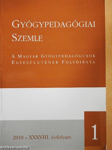 Gyógypedagógiai Szemle 2010. január-december