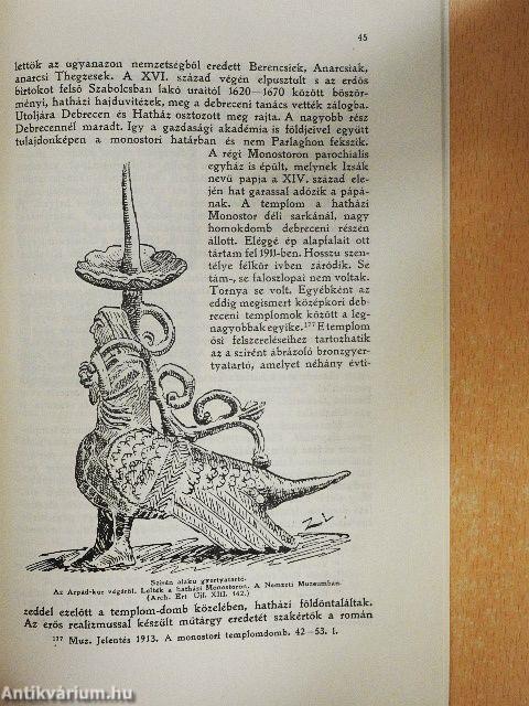 Települések, egyházas és egyháztalan falvak Debreczen város mai határában