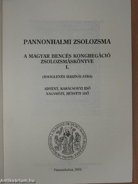 Pannonhalmi zsolozsma I. 