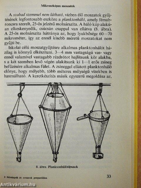 Növények és rovarok preparálása