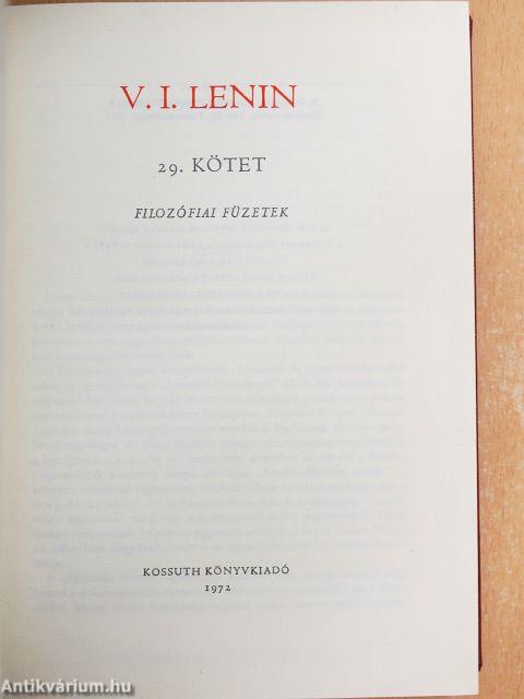 V. I. Lenin összes művei 29.