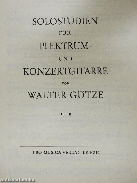 Solostudien für Plektrum- und Konzertgitarre II.