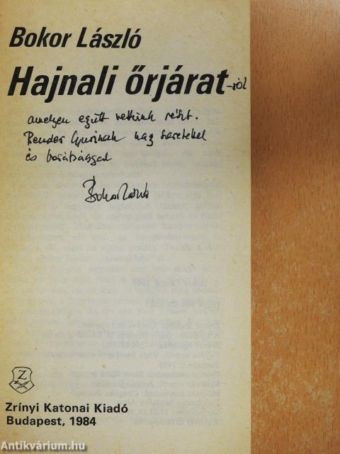 Hajnali őrjárat (dedikált példány)