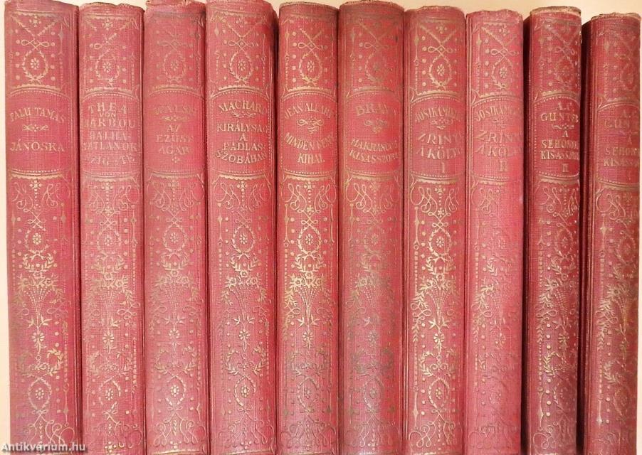 "10 kötet A Pesti Hirlap diszkönyvtára sorozatból (nem teljes sorozat)"