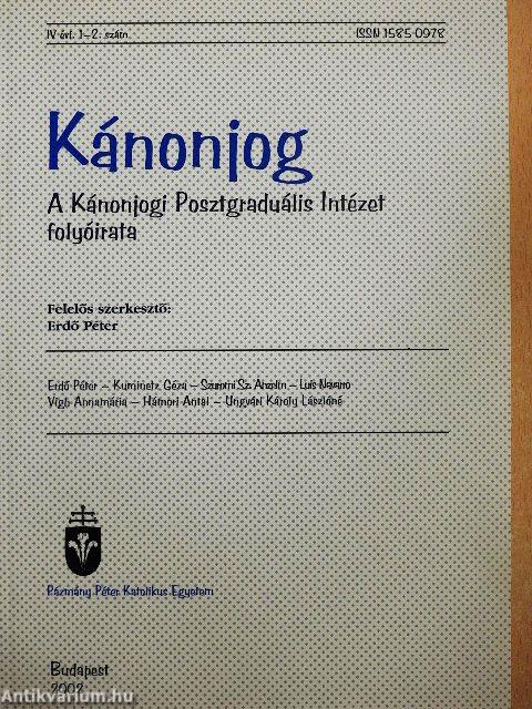 Kánonjog 2002/1-2.