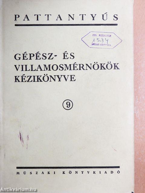 Gépész- és villamosmérnökök kézikönyve 9.