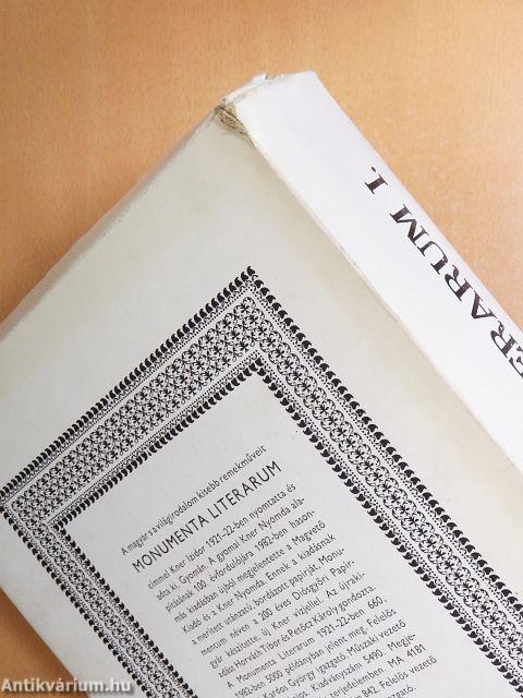 Monumenta Literarum I-II.
