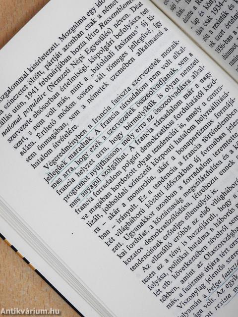 Európai fasizmusok 1919-1939 (dedikált példány)