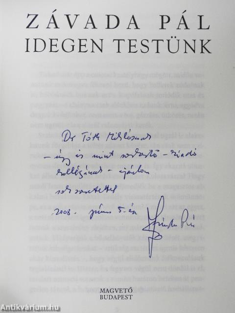 Idegen testünk (dedikált példány)