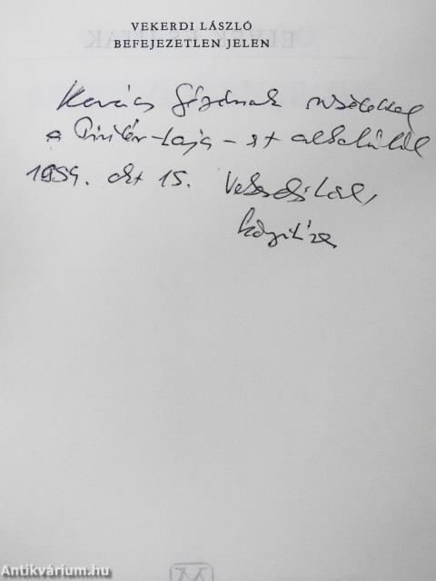 Befejezetlen jelen (dedikált példány)