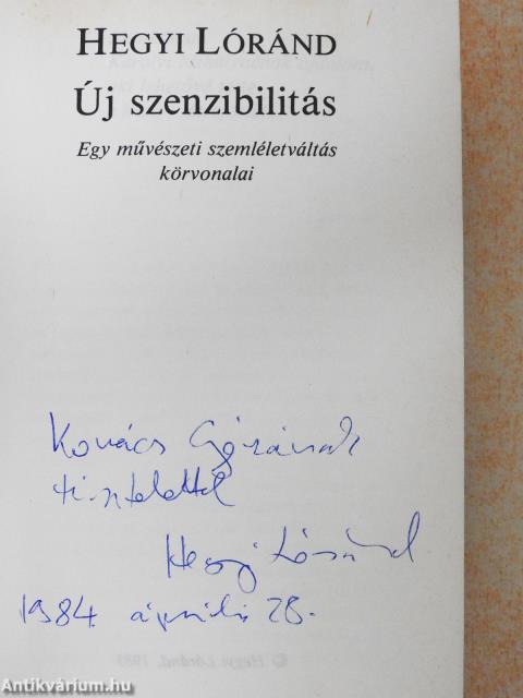 Új szenzibilitás (dedikált példány)