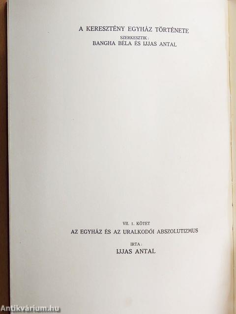 A keresztény egyház története VII/1-2.