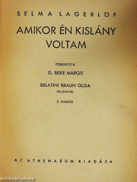 Amikor én kislány voltam