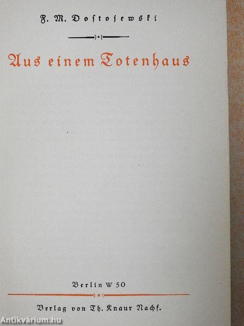 Aus einem Totenhaus (gótbetűs)