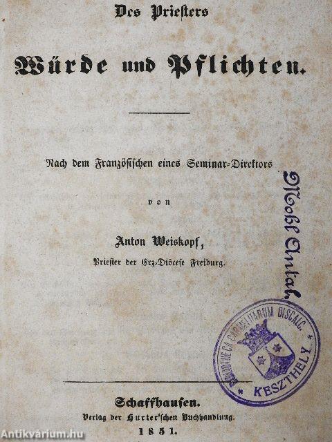 Des Priesters Würde und Pflichten (gótbetűs)