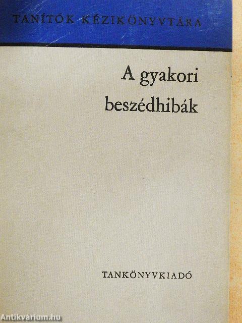 A gyakori beszédhibák