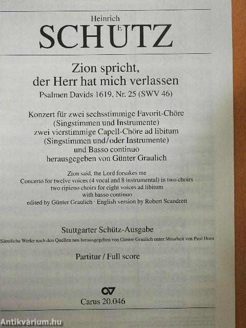 Zion spricht, der Herr hat mich verlassen