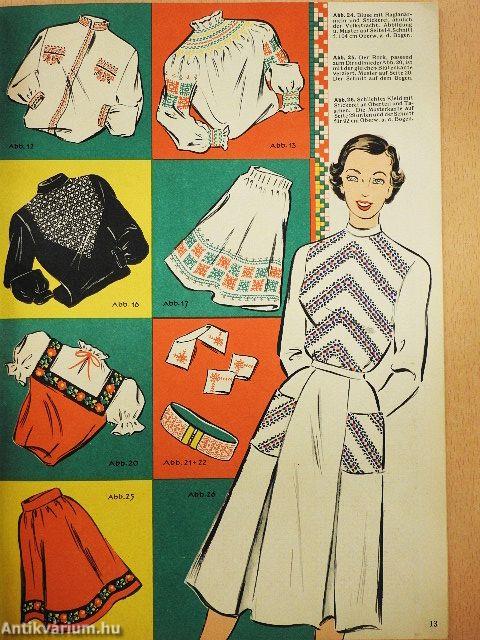 Kreuzstichmuster im Volkskunststil