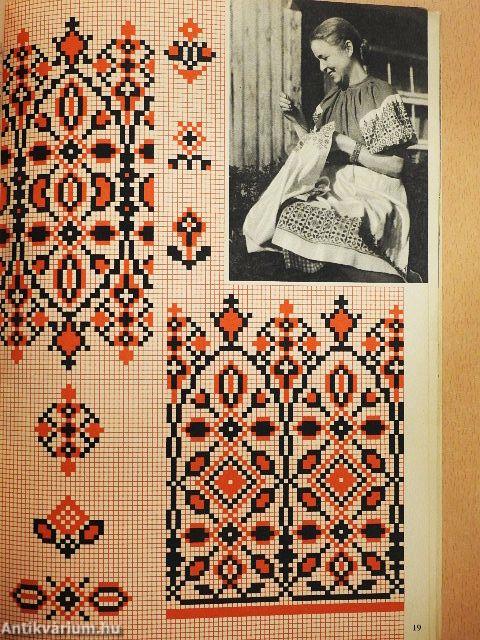 Kreuzstichmuster im Volkskunststil
