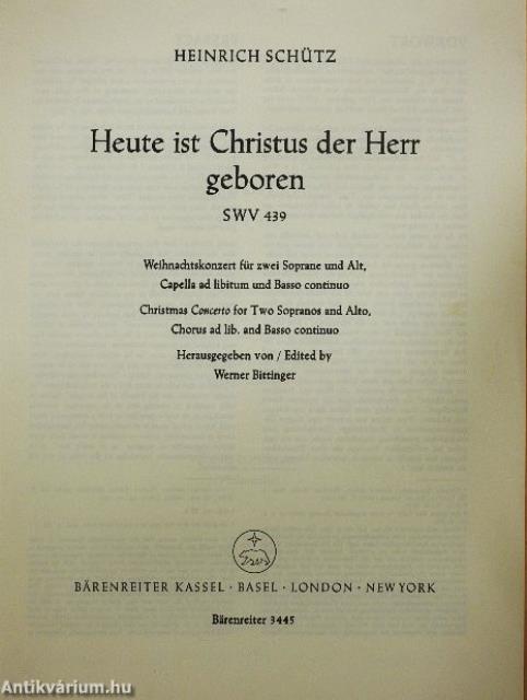 Heute ist Christus der Herr geboren