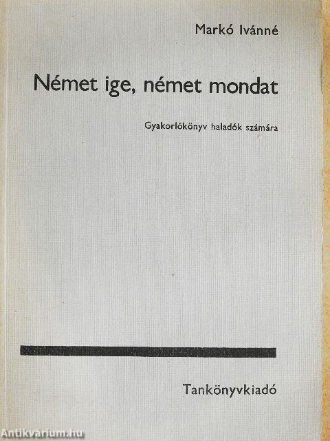 Német ige, német mondat