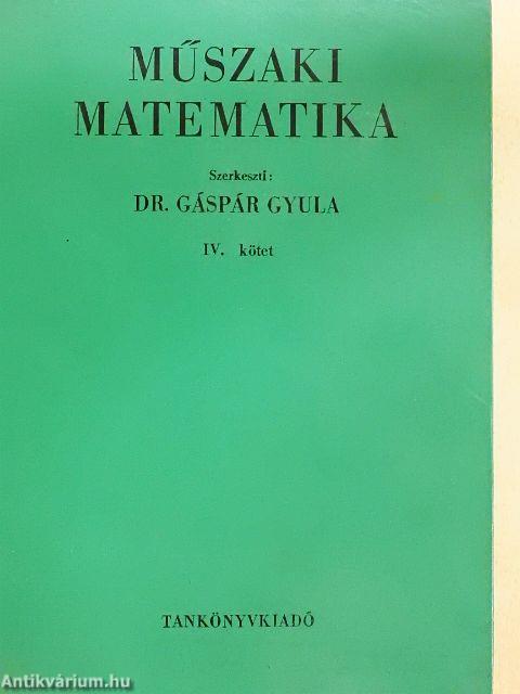 Műszaki matematika IV.