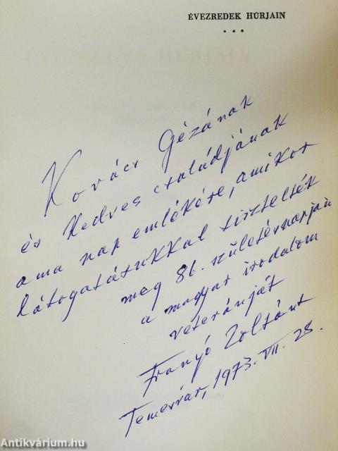 Évezredek húrjain III. (dedikált példány)