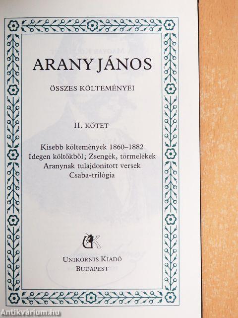 Arany János összes költeményei II. 