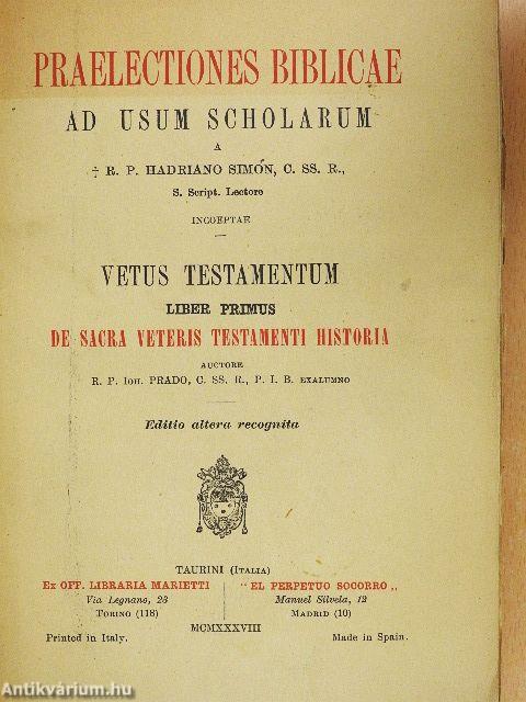 Praelectiones Biblicae I.