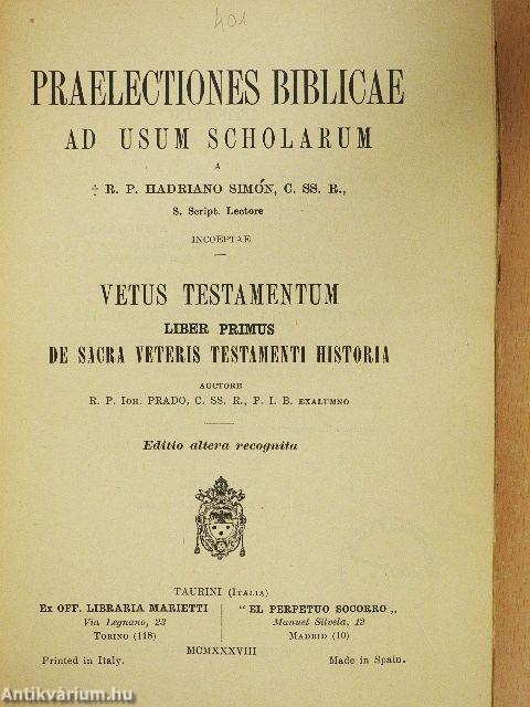 Praelectiones Biblicae I.