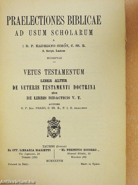 Praelectiones Biblicae II.